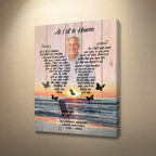 As I Sit in Heaven Memorial Canvas