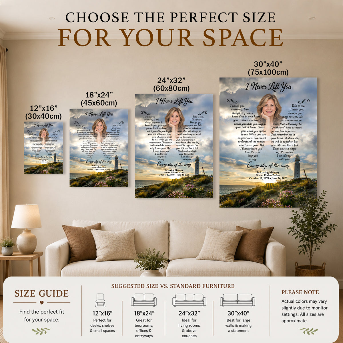 I Never Left You Memorial Canvas