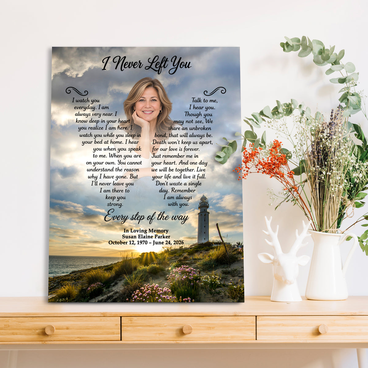 I Never Left You Memorial Canvas