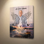 As I Sit in Heaven Memorial Canvas
