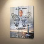 As I Sit in Heaven Memorial Canvas