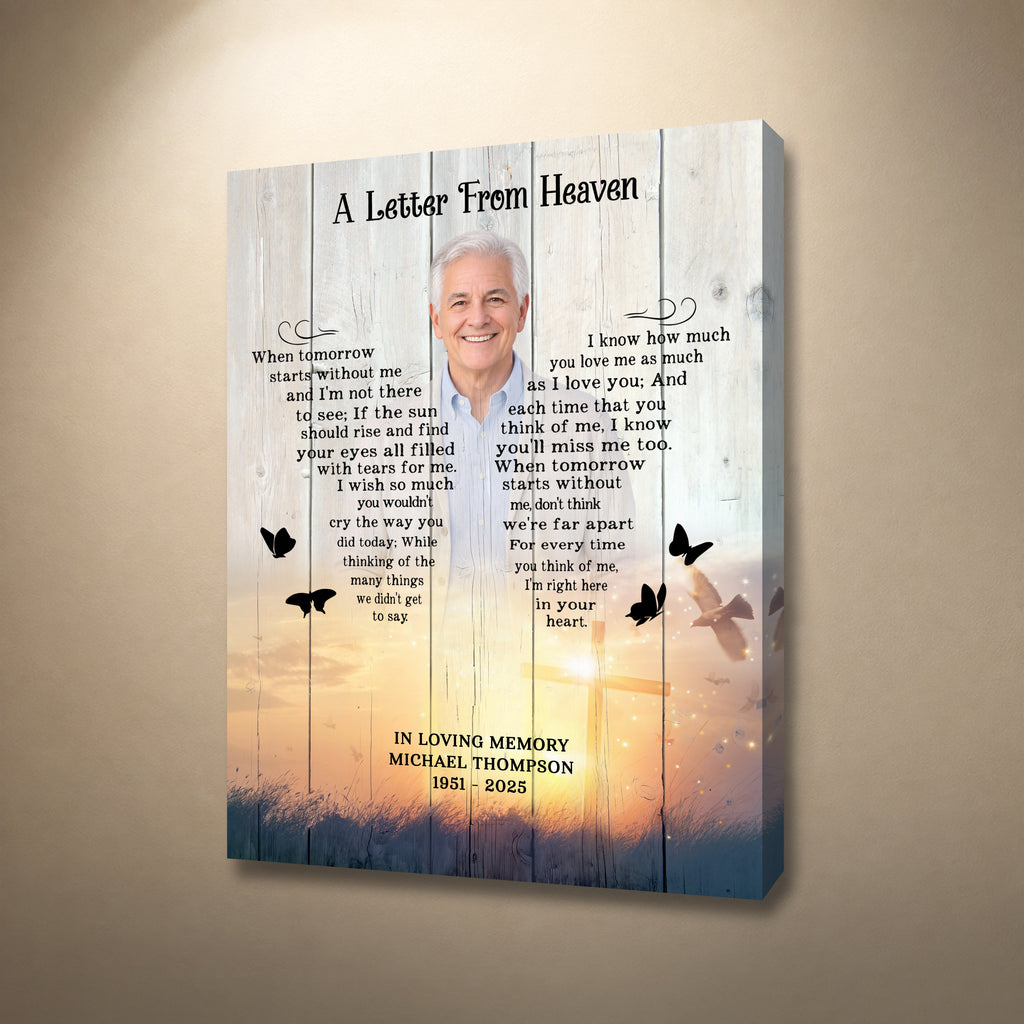 A Letter From Heaven Memorial Canvas