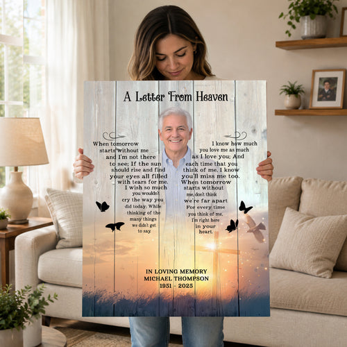 A Letter From Heaven Memorial Canvas
