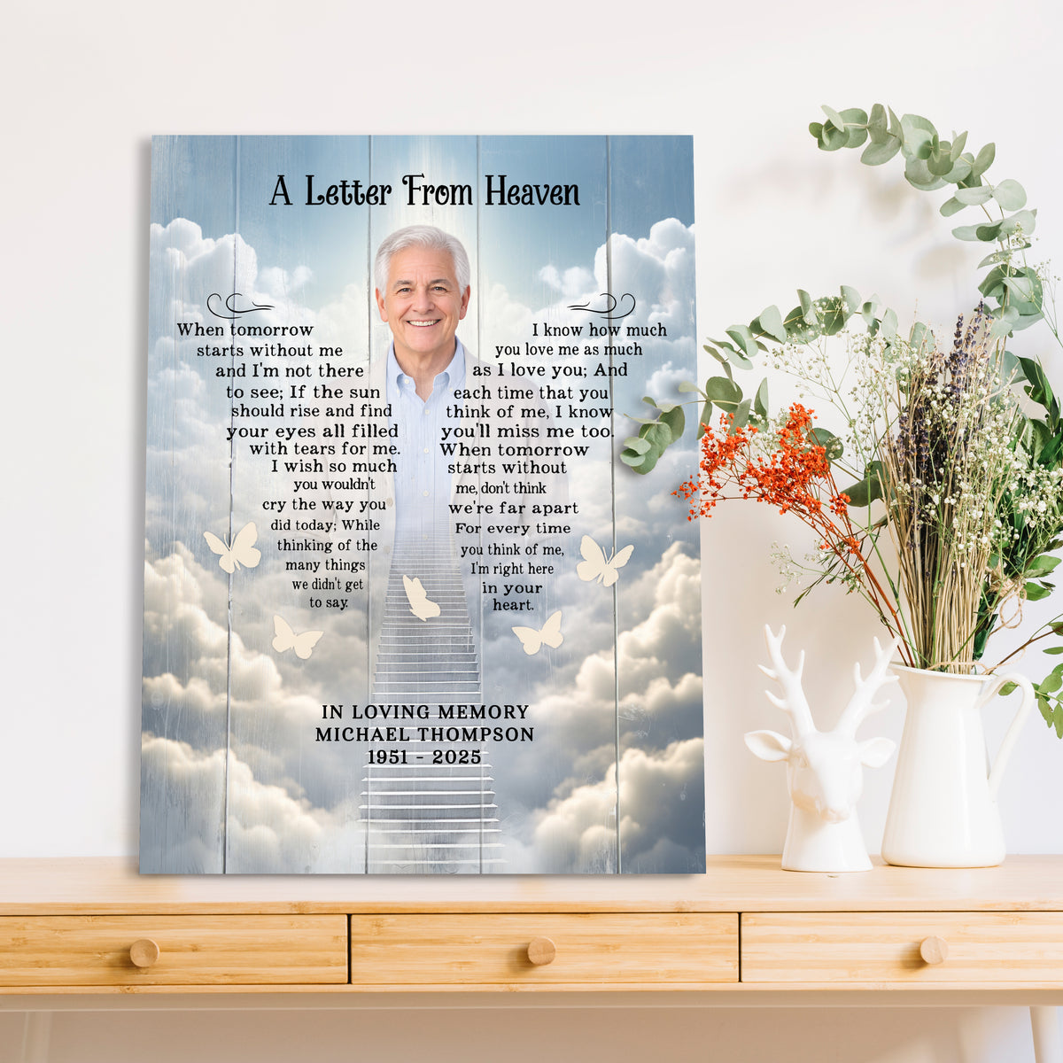 A Letter From Heaven Memorial Canvas